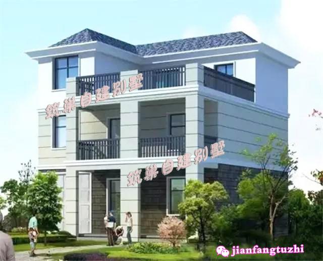 帶車庫農(nóng)村三層自建房全套設(shè)計(jì)圖，簡潔大氣，根據(jù)農(nóng)村生活需求進(jìn)行設(shè)計(jì)