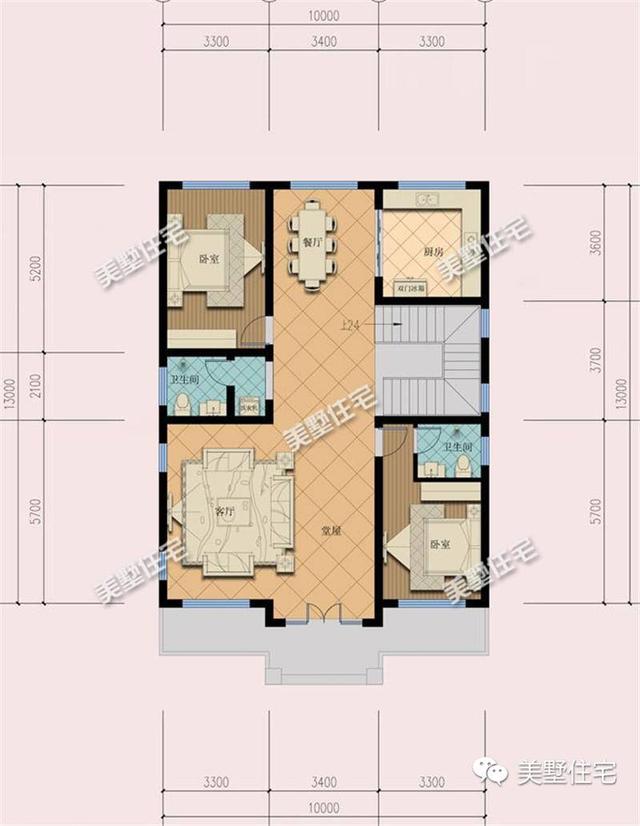 適合宅基地小面寬的別墅設(shè)計(jì)圖，外觀漂亮，室內(nèi)布局也十分合理