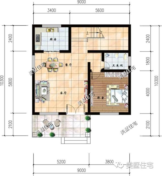適合宅基地小面寬的別墅設(shè)計(jì)圖，外觀漂亮，室內(nèi)布局也十分合理