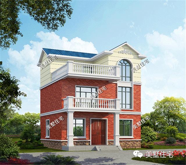 適合宅基地小面寬的別墅設(shè)計(jì)圖，外觀漂亮，室內(nèi)布局也十分合理