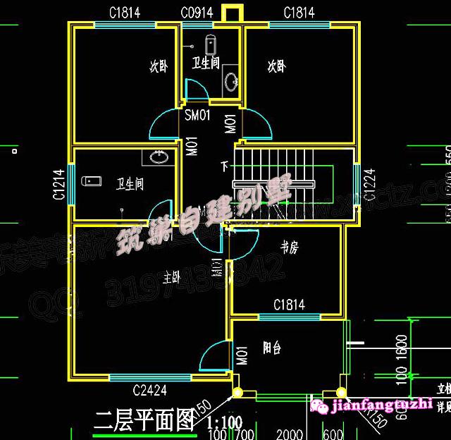 農(nóng)村三層小別墅設計住宅施工圖，適合農(nóng)村建造