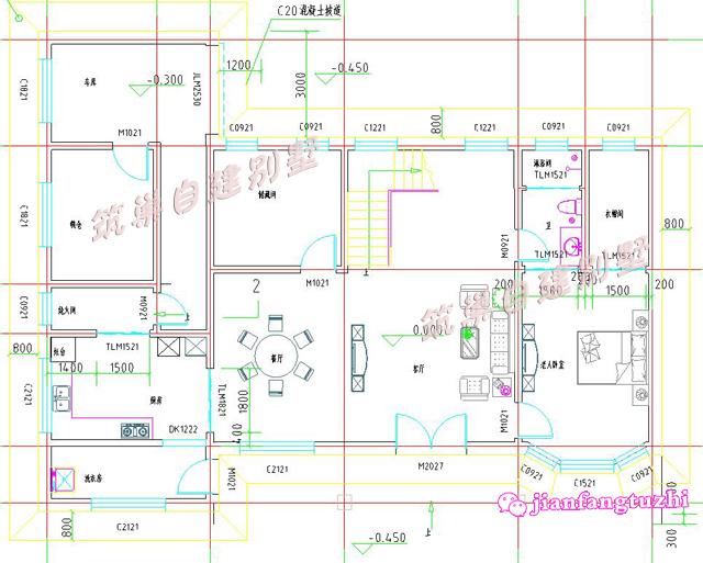 簡(jiǎn)約實(shí)用二層農(nóng)村自建別墅設(shè)計(jì)圖，大陽(yáng)臺(tái)+糧倉(cāng)+車庫(kù)+老人套房設(shè)計(jì)，超級(jí)實(shí)用