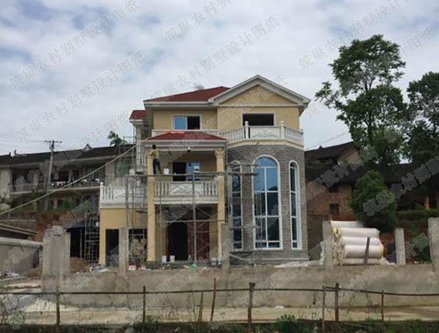 35萬150平米農(nóng)村三層別墅設(shè)計(jì)施工效果圖+成品圖分享