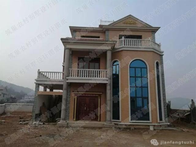 35萬150平米農(nóng)村三層別墅設(shè)計(jì)施工效果圖+成品圖分享