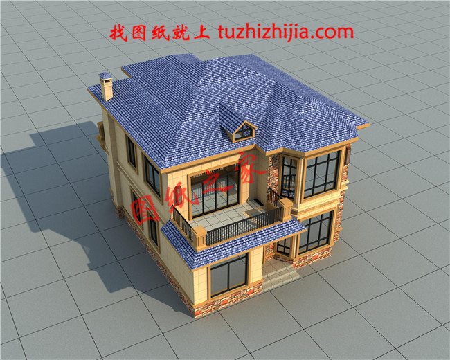 2019二層農(nóng)村新款別墅戶型圖，占地不到110平米