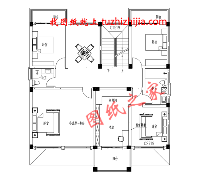 2019年新款徽式新農(nóng)村二層樓房設(shè)計(jì)圖，黑瓦白墻