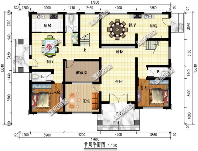 一房兩戶農(nóng)村別墅設(shè)計(jì)圖，兄弟同心為父母建最溫暖的家