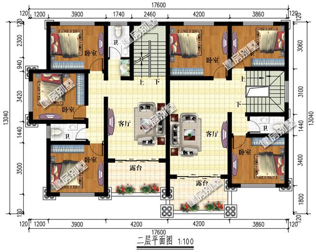 一房兩戶農(nóng)村別墅設(shè)計(jì)圖，兄弟同心為父母建最溫暖的家