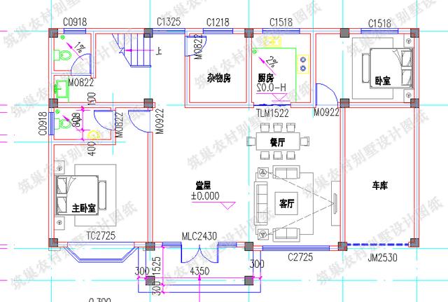 5款25萬帶堂屋自建房設(shè)計(jì)施工圖，隨便挑隨便選
