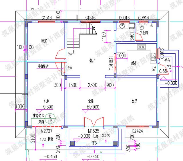 5款25萬帶堂屋自建房設(shè)計(jì)施工圖，隨便挑隨便選