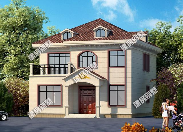 二層自建房設(shè)計(jì)圖，9.6x13.6米，帶豪華臥室，住的肯定舒服