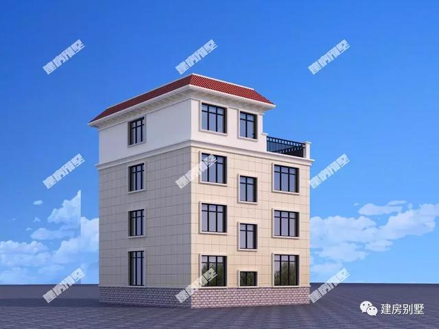 四層農(nóng)村自建房設(shè)計圖，簡約時尚，有一棟這樣的住宅，臉上有光心里有底