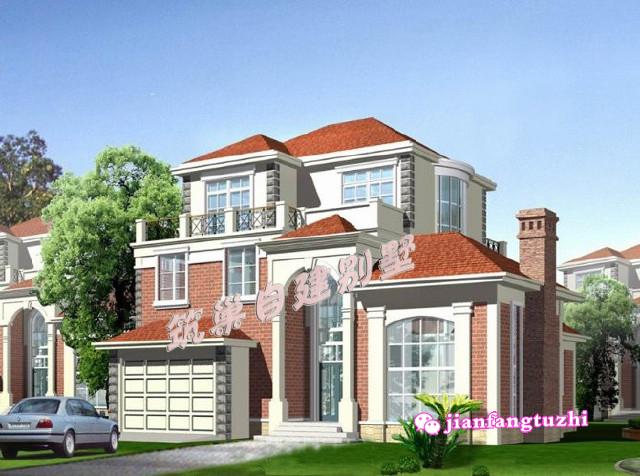 框架結構農村三層歐式洋氣別墅設計圖，造型美觀，建好讓你風風光光