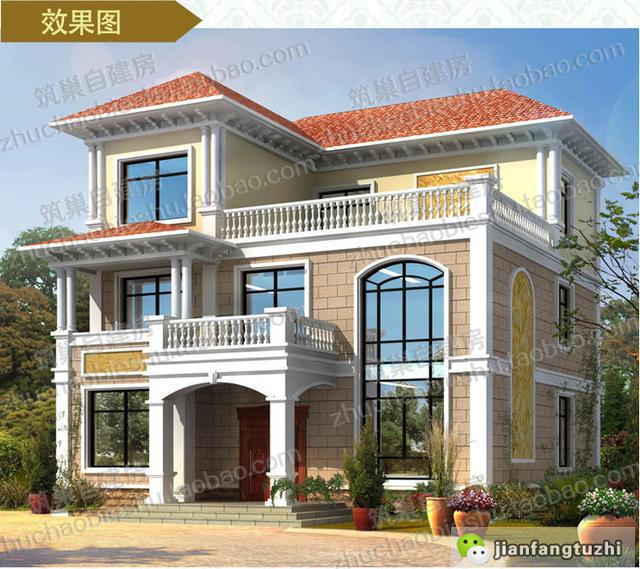 4款三層農(nóng)村住宅設計圖，帶豪華臥室套房+車庫+挑空客廳，想要的應有盡有