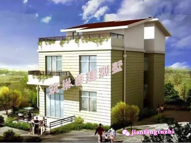 農(nóng)村二層半田園風(fēng)格別墅設(shè)計(jì)圖，外觀好，造價(jià)經(jīng)濟(jì)，20萬(wàn)就能建成