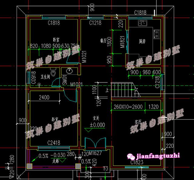 2款二層帶陽(yáng)臺(tái)自建房小洋房設(shè)計(jì)施工圖及效果圖，磚混結(jié)構(gòu)，造價(jià)經(jīng)濟(jì)