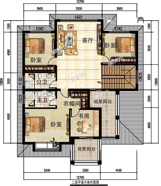 大多數(shù)人想建的二層別墅設(shè)計圖，層數(shù)不高不低，造價不也會太高