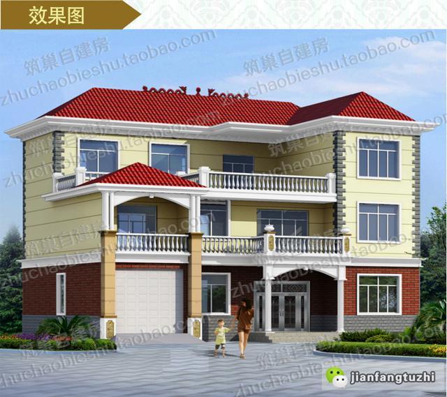 農(nóng)村三層自建房設(shè)計(jì)圖，占地150平米，造價(jià)35萬(wàn)，經(jīng)典大氣