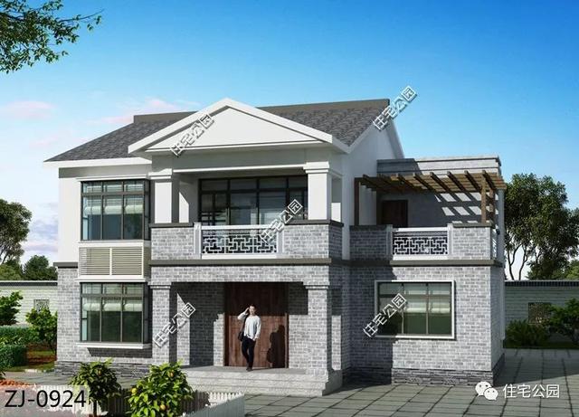 中式農(nóng)村自建房別墅設(shè)計(jì)圖，大堂屋大客廳多臥室設(shè)計(jì)，太實(shí)用了