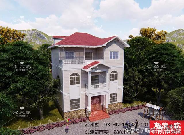 三層別墅設(shè)計圖，多臥室，人丁興旺也不怕，可以滿足你的需求