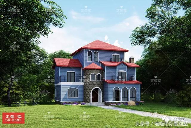 三層別墅設(shè)計圖，多臥室，人丁興旺也不怕，可以滿足你的需求