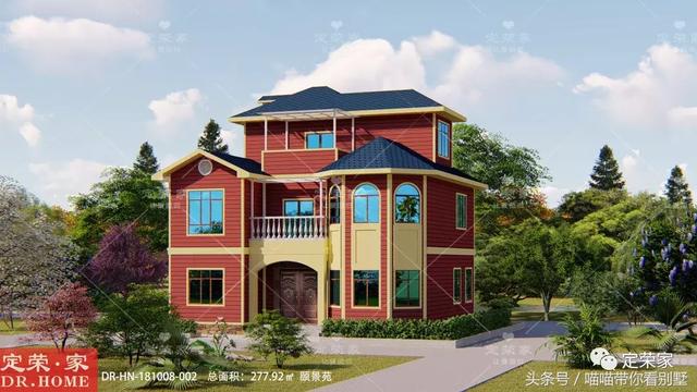 三層別墅設(shè)計圖，多臥室，人丁興旺也不怕，可以滿足你的需求