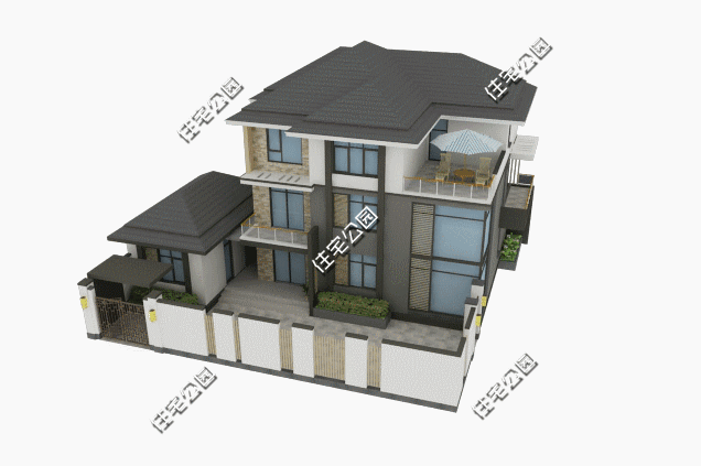 高品質(zhì)現(xiàn)代風(fēng)別墅設(shè)計圖，附裝修效果圖