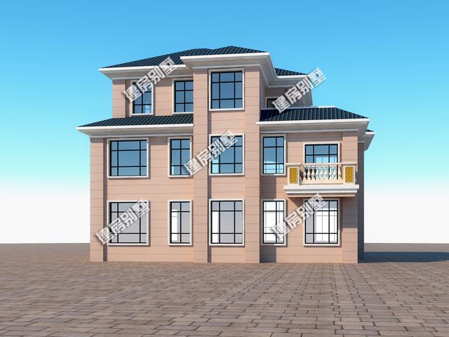 三層自建房設計圖，16.1x12米，客廳挑空+開敞式餐廚+家庭健身房，應有盡有