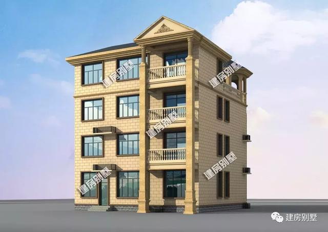 11.9×14米四層農(nóng)村別墅設(shè)計圖，氣派十足，一個字：美！