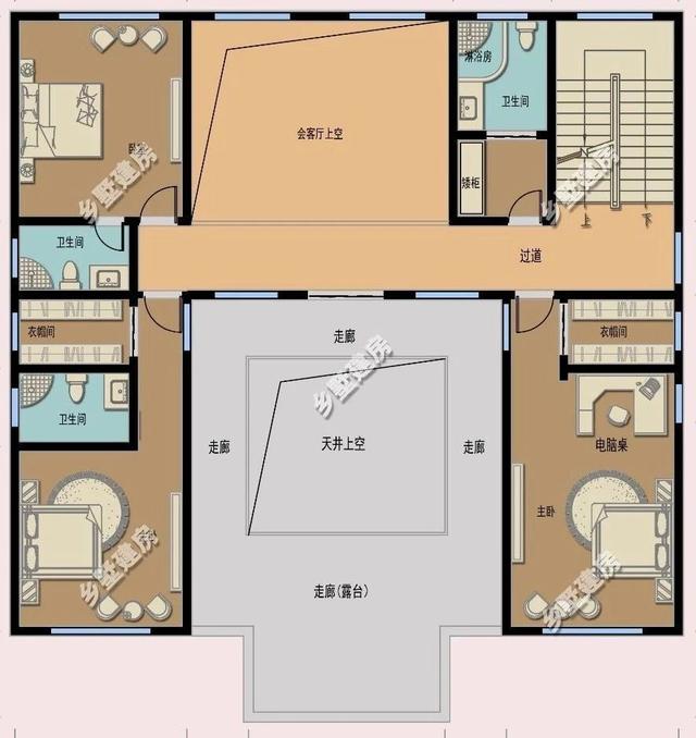推薦一款十分亮眼的新中式四合院別墅設(shè)計圖，黛瓦白墻，有種意境美