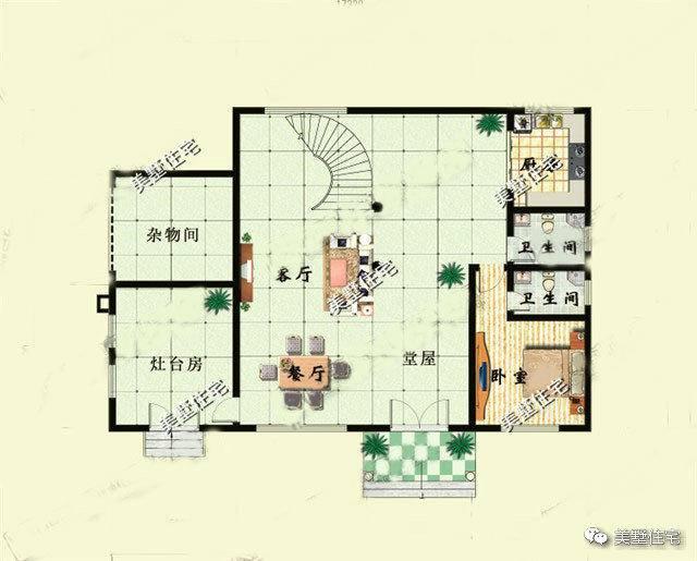 精心挑選了3款別墅設(shè)計圖，都帶堂屋，供大家參考