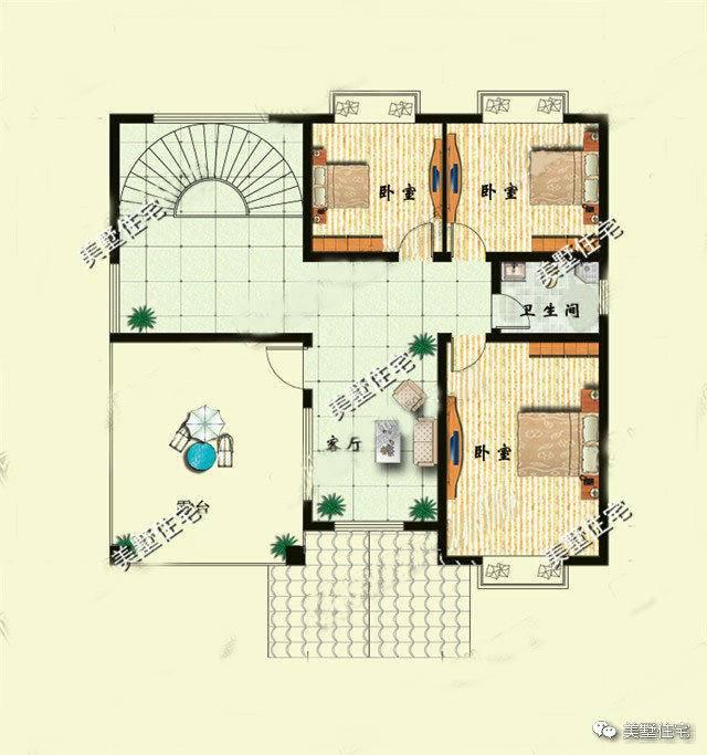 精心挑選了3款別墅設(shè)計圖，都帶堂屋，供大家參考