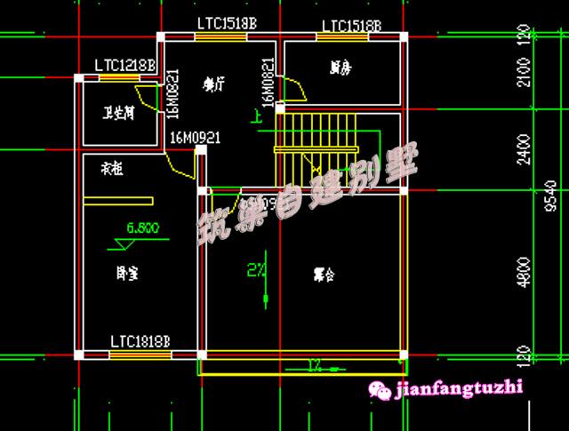 農(nóng)村三層自建別墅設(shè)計(jì)圖，露臺(tái)+車庫，戶型簡約方正