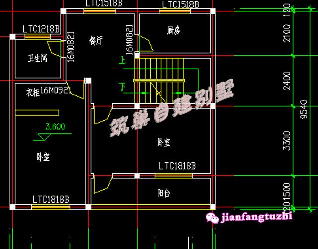農(nóng)村三層自建別墅設(shè)計(jì)圖，露臺(tái)+車庫，戶型簡約方正
