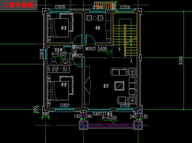 三層農(nóng)村自建房小戶型設計圖，3廳5臥帶露臺，滿足家人的住房需求