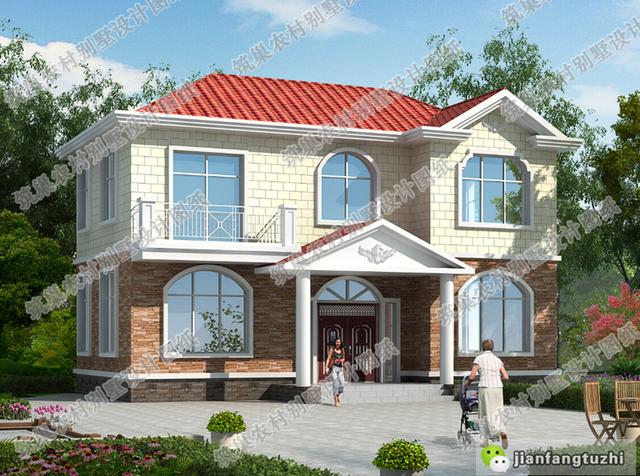 二層占地110平方米農(nóng)村自建房設(shè)計(jì)圖，根據(jù)現(xiàn)代人的審美及生活習(xí)慣來設(shè)計(jì)