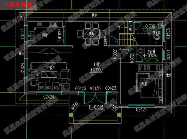 二層占地110平方米農(nóng)村自建房設(shè)計(jì)圖，根據(jù)現(xiàn)代人的審美及生活習(xí)慣來設(shè)計(jì)