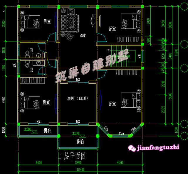 農(nóng)村二層小別墅設(shè)計圖，結(jié)構(gòu)簡單大氣，采光通透，舒適清爽