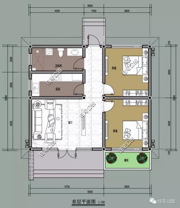 8款開間9米別墅設(shè)計(jì)圖，造價(jià)經(jīng)濟(jì)，只要20萬就夠了
