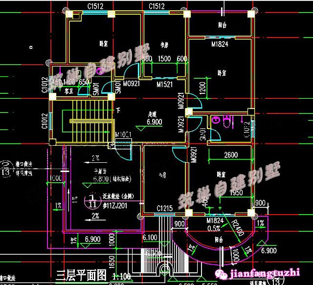 豪華三層歐式別墅設(shè)計(jì)圖，12x13米，功能性非常強(qiáng)