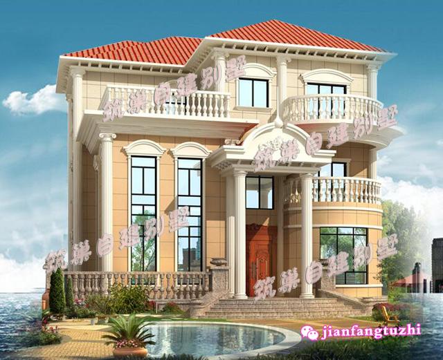 豪華三層歐式別墅設(shè)計(jì)圖，12x13米，功能性非常強(qiáng)