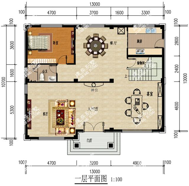 13x10.7米三層別墅設(shè)計(jì)圖，建房子，住的舒適是首要