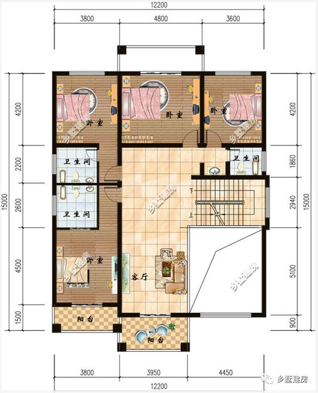 這款新建的的四層農(nóng)村自建房設(shè)計圖，性價比很高