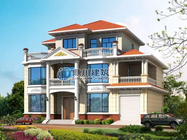 三層農(nóng)村自建房設(shè)計(jì)圖，帶堂屋車庫臥室套間，美觀實(shí)用