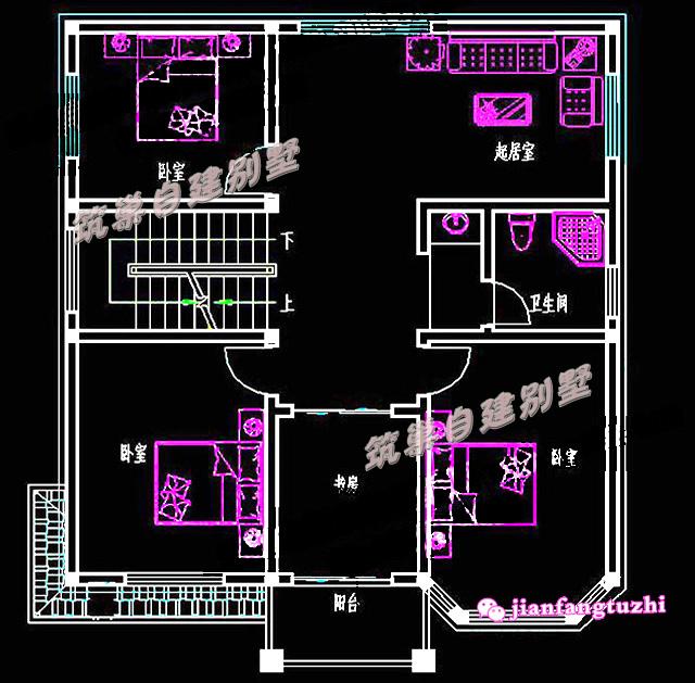 2款三層簡(jiǎn)約農(nóng)村自建房設(shè)計(jì)戶型圖，施工簡(jiǎn)易，設(shè)計(jì)規(guī)劃合理