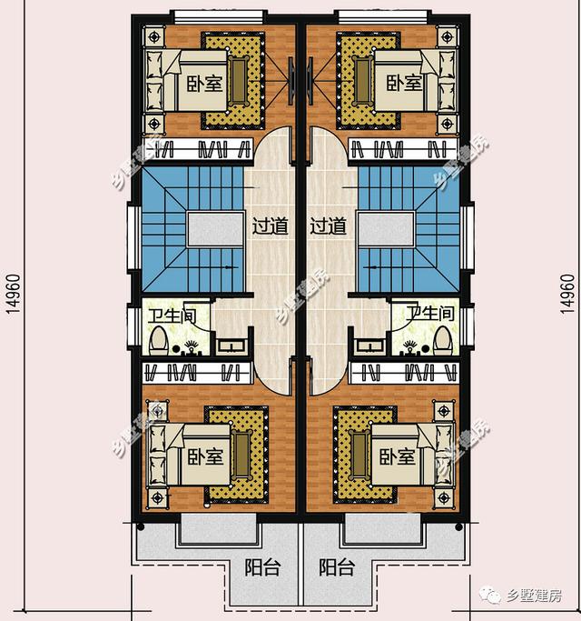 小面寬也能建雙拼，看看這款農(nóng)村別墅設(shè)計(jì)圖，你就知道了