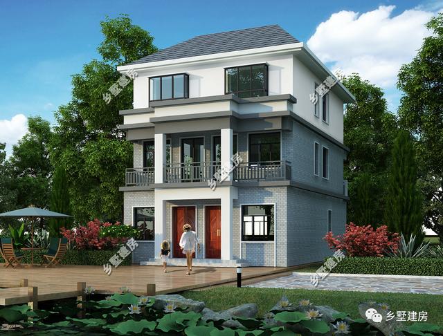 小面寬也能建雙拼，看看這款農(nóng)村別墅設(shè)計(jì)圖，你就知道了