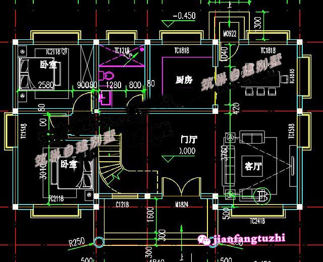 2套農(nóng)村二層別墅全套設(shè)計(jì)CAD施工圖推薦給您，可以回老家蓋別墅了