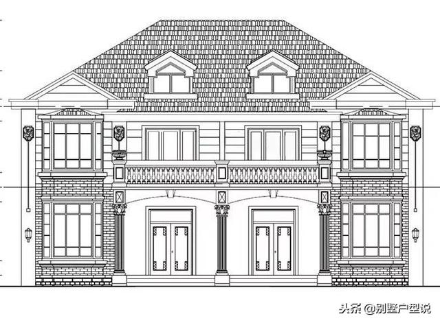 16×11米農(nóng)村二層雙拼別墅設(shè)計(jì)圖，功能分區(qū)合理