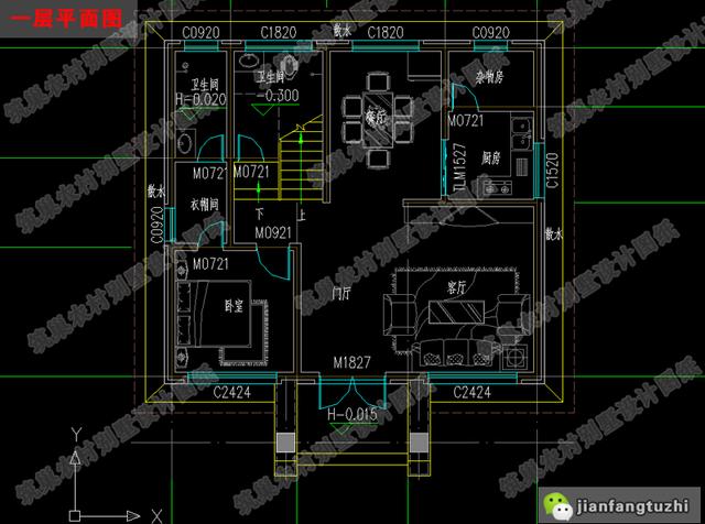 四層農(nóng)村設(shè)計別墅圖紙，占地100平米，戶型美觀大氣